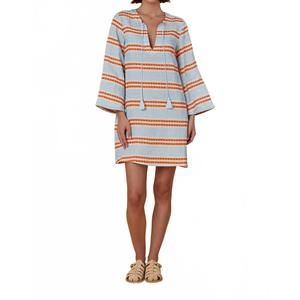 NEW OLIVIA DAR indie mini dress in capri stripe